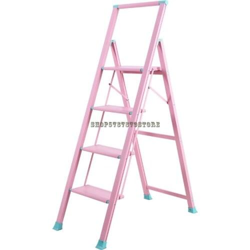 Ladder Aluminum Alloy Herringbone Ladder Household Folding Ladder Indoor Multi-function Small Staircase Thickened Four St