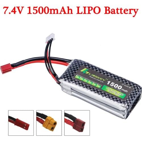 Limskey Power 7.4V 2S 1500mAh 25C Best RC Drones Lipo Battery Pack Universal For RC Drone