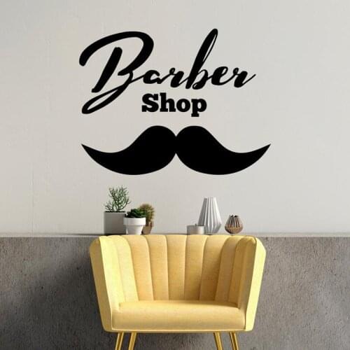 Barber Shop Logo Wall Decal Vinyl Barbershop Sign Window Wall Sticker for Haircut Salon Wall Decoration Design Wallpaper X366