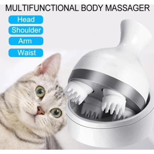 Cat Massager Pet Intelligent Charging 3D Head Massager Cats Automatic Rotate Waterproof Electric Dragon Claw Han Cleaner Dust