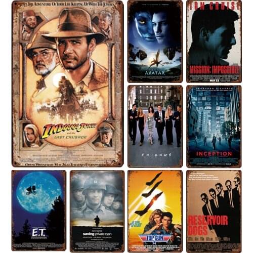 Nostalgic Films Friends Poster Vintage Metal Signs Home Club Pub Bar Accessories Decoration Wall Hanging Painting Tin Signs