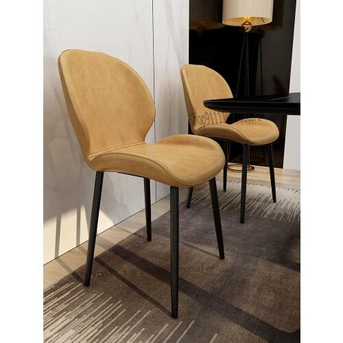 Dining Chair Family Modern Simple Desk Chair Italian Minimalist Restaurant Leisure Net Red Back Chair