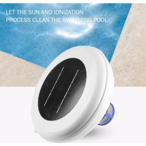 Copper Silver Ion Swimming Pool Water Cleaning Purifier Solar Powered Kills-Algae Pool Ionizer for Outdoor Hot Tubs SPA