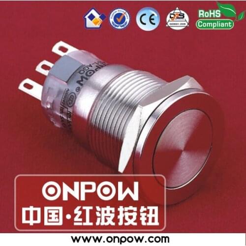 ONPOW 19mm metal momentary pushbutton switch anti-vandal LAS1-AGQPF-11/S