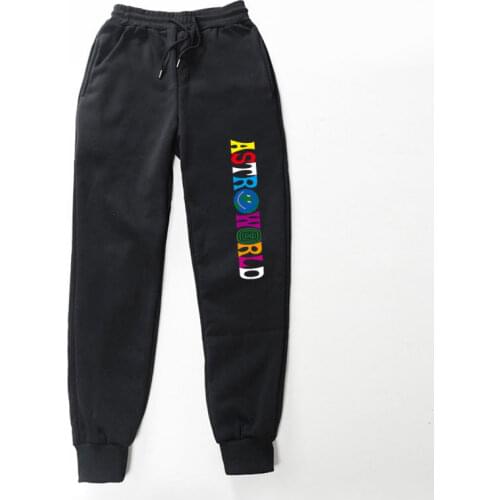Autumn And Winter Fleece trousers Jogging TRAVIS SCOTT ASTROWORLD Letter printing Pants Men Women Streetwear Sweatpants