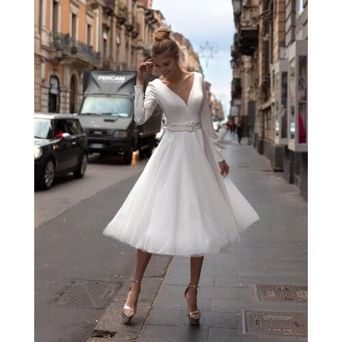 PGBKJA Long Sleeve Wedding Dresses
