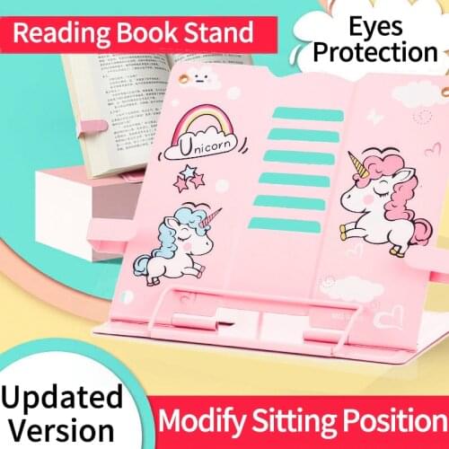 Reading Book Stand Metal Cute Kawaii Books Holder Desk Angel Adjustable Foldable Display Stand Child Gift School Supplier
