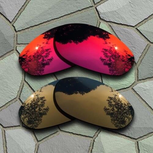 Violet Red&Bronze Copper Sunglasses Polarized Replacement Lenses for Oakley Monster Dog