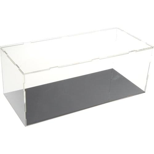 MagiDeal Clear Acrylic Display Box Dustproof Show Case with Black Base for Car Model Anime Figures