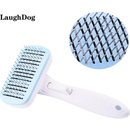 High Quality Pets Dogs Accessories Pet Comb Grooming And Care Massage Automatic Remove Hair Open Knot Remover Cleaning Supplies