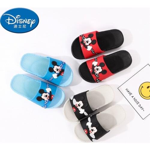 Disney childrens cartoon Mickey Mouse non-slip soft bottom boys and girls sandals fashion beach shoes summer household shoes