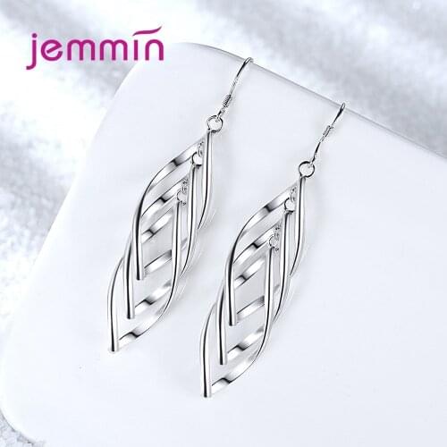 2021 New Fashion 925 Sterling Silver Dangle Hanging Earrings Long Drop Hook Style Women Tassel irregular Jewelry brincos bijoux