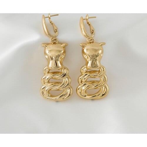 Animal earrings gold color bull for women Brazil technology handmade good luck earrings