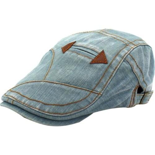 Hats Men Women Vintage Washed Jeans Hat Outdoor Sports Denim Beret Sun Visor Flat Cap