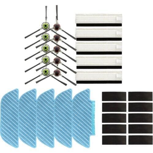 Vacuum Cleaner Hepa Filter Side Brush Mop Cloth Paster For Ecovacs Deebot OZMO Slim 10 Robot Vacuum Cleaner Parts Replacement