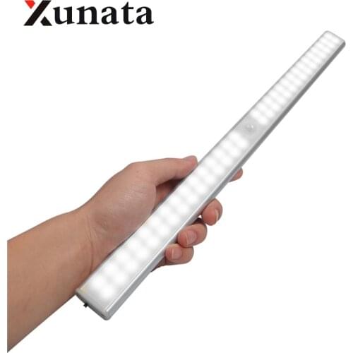 LED Under Cabinet Light USB Rechargeable Bar Light PIR Motion Sensor Cabinet Closet Night Light for Wardrobe Cupboard Kitchen