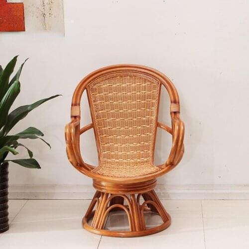 TT Rattan Swivel Chair Three-Piece Chair Rattan Swivel Chair 360 Rotating Rattan Swivel Chair Single Rattan Swivel ChairComputer