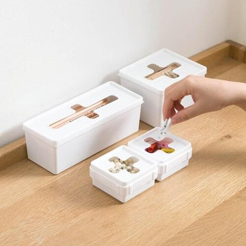 1pc Desktop Storage Box Case for Sundries Drawer Organizer Cosmetic Stationery Holder Container Boxes with Lid Makeup Organizer