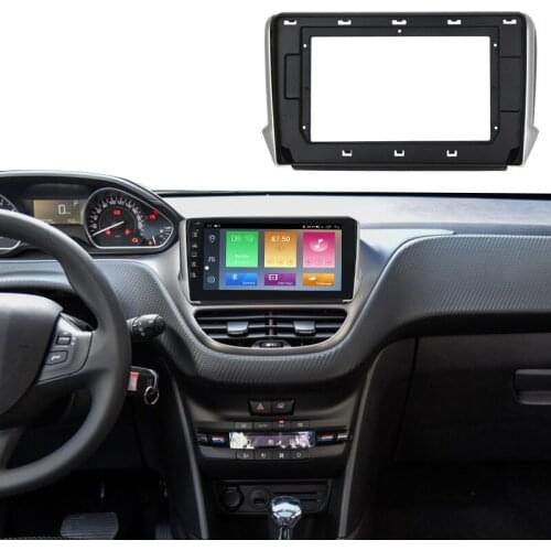10inch front plastic housing for peugeot 2008 2014-2016 car radio front plastic frame with full set cables plugs