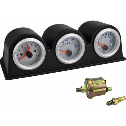 2inch 52MM Triple Tachometer RPM+water temp gauge+Oil press Pressure Gauge car meter Water Temperature auto Gauge YC100651