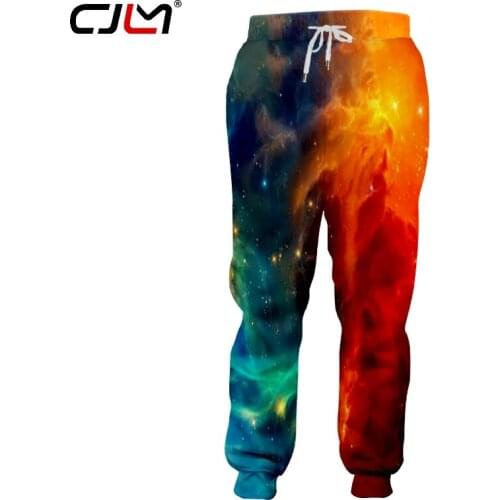 CJLM Man Personality Colored 3D Full Printed Sweatpants Harajuku Oversized Starry Sky Theme Mens Pants Best Selling