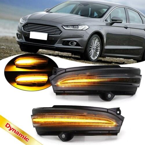 Dynamic LED Side Mirror Blinker Light Smoke Lens For Mondeo 2013-2018 Auto Car Led Turn Signal Mirror Lamp