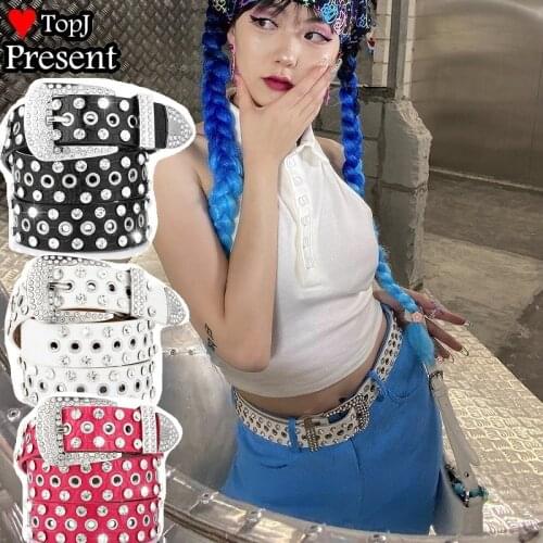 Women Men Leopard Print Bling Bling Rhinestones Belt Quality Studded Belt Women Men Fashion Cinto De Strass Ceinture Femme Gift