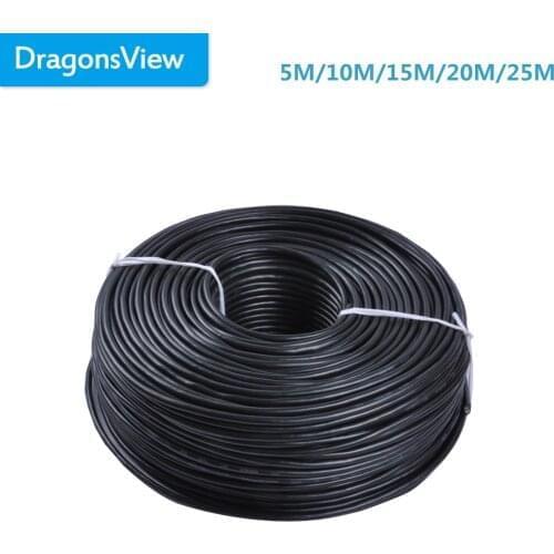 Dragonsview 4 Core Extension Cable for Door Access 24AWG 5M/10M/15M/20M/25M Wire Cable for Video intercom System