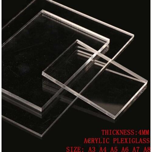 Dutoofree 4mm Transparent Acrylic Board DIY Manual Material Plexiglass Board Processing Acrylic Plastic Tools For Window DIY