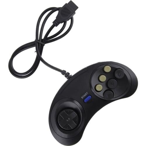 For SEGA MD2 PC MAC Mega Drive Gaming Accessories Classic Retro 6 Buttons Wired Handle Game Controller GamePad JoyStick Joypad