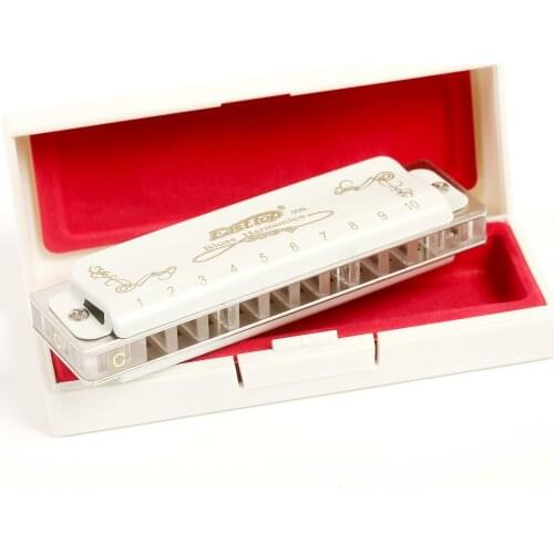 Easttop Blues Harp Bruce 10-holes Harp Limited Edition Harmonica Beginner T008L super beautiful 10 Hole harmonica