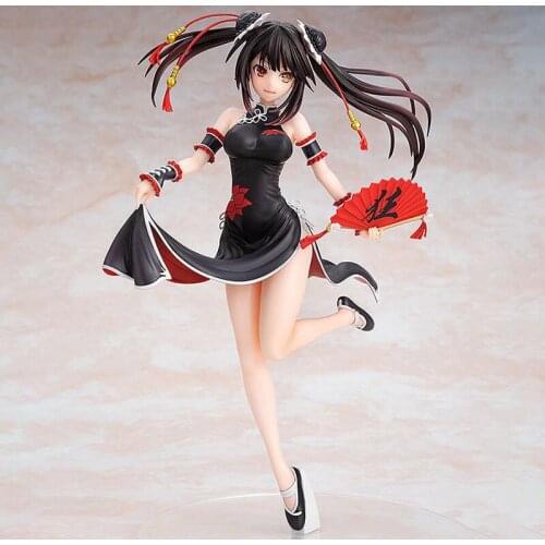Anime DATE A LIVE Tokisaki Kurumi Action Figure Lovely Cheongsam Tokisaki Kurumi Figure Sexy Girls PVC Model Doll Chlidrens Gift