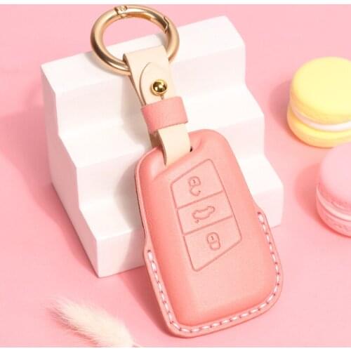 Leather Car Key Case for public Magotan Passat Tiguanl Tayron Lavida Golf Sagitar Car key case