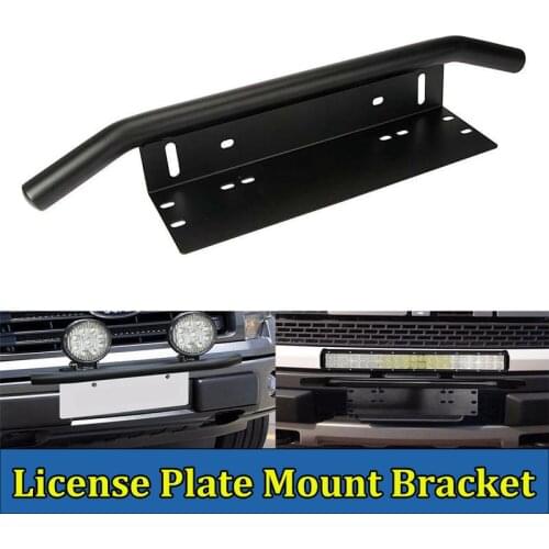 Bull Bar Front Bumper License Plate Bracket For Mount Clamp LED Light Holder Offroad Bar Aluminum Modification Frame For SUV