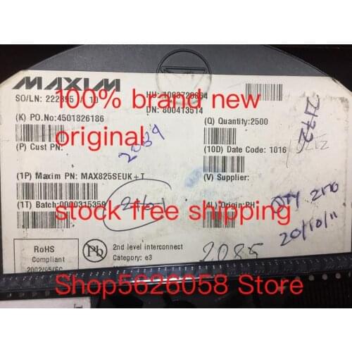 MAX825SEUK+T MAX825SEUK-T MAX825SEUK SOT23-5 100% new original freeshipping 20PCS/LOT STOCK