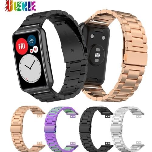 New Luxury Metal Stainless Steel Classic Watch Band For Huawei Watch Fit Strap Bracelet For Huawei Fit Smart Watch WristBand