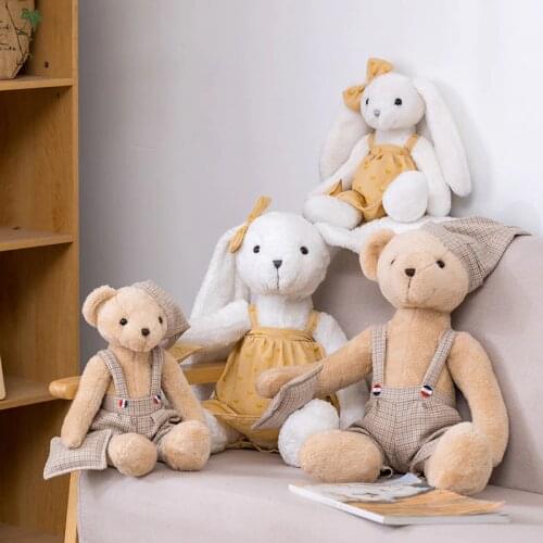 Cartoon Pajama Party Teddy Bear Bunny Bunny Animals Plush Toy Stuffed Plush Animals Baby Toys Boy Baby Girl Sleeping Gifts Toys