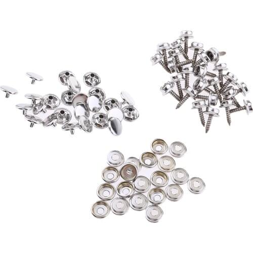 75x Snap Fastener 15mm Screws Button Socket Kit for Boat Marine Canvas Cover