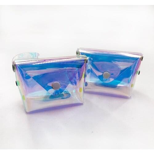 Wholesale laser small bags for 8mm-25mm dramatic mink eyelashes empty customized logo packaging