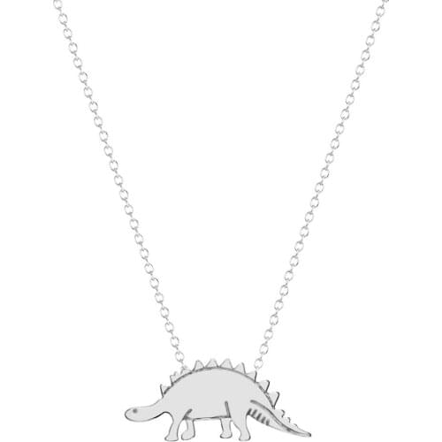 QIMING 2019 Stegosaurus Dinosaur Necklace Boho Animal Pendant fashion Gold Necklace Jewelry for Women Girls Collier