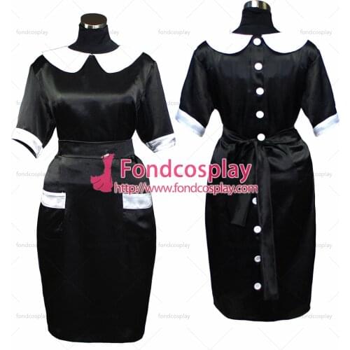 Sexy Sissy Maid The Satin Smock Uniform Apron Dress Cosplay Costume Tailor-made[G393]