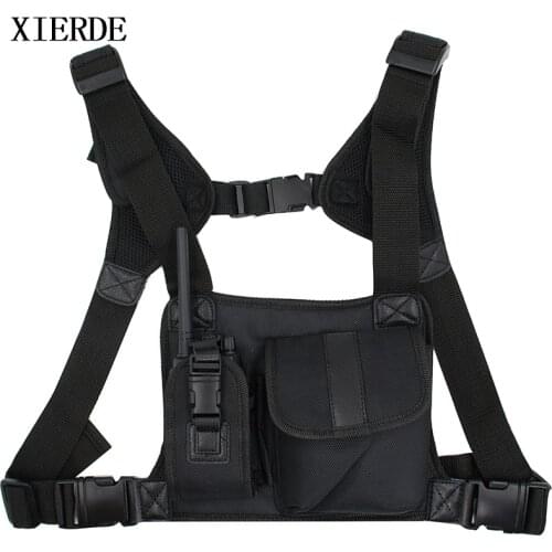 Radio Harness Chest Front Pack Pouch Holster Vest Rig Carry Bag for Baofeng UV-5R UV-82 BF-888S TYT Motorola ICOM Walkie Talkie