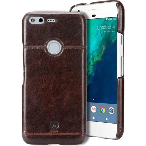 Pierre Cardin Luxury Genuine leather case for Google Pixel Cover,Ultra thin Hard Back cover for Google Pixel