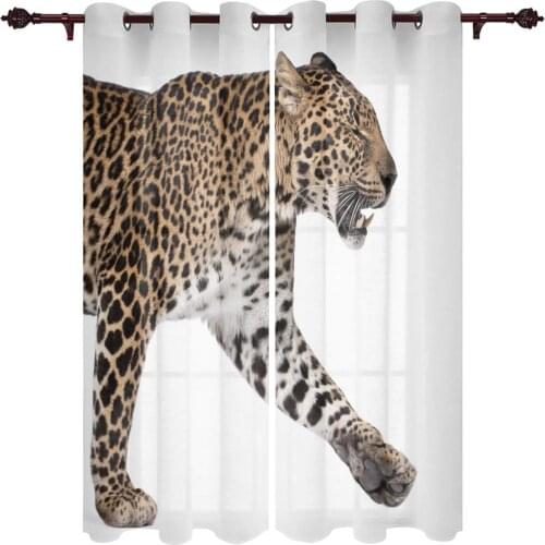 Animal Leopard Curtains for Bedroom Kids Room Living Room Window Curtain Luxury Curtains for Kitchen
