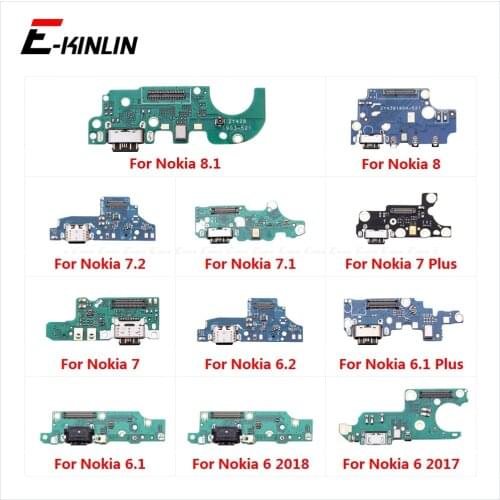 Charging Port Connector Board Parts Flex Cable With Microphone Mic For Nokia 6.1 7 Plus 8.1 8 7.2 7.1 6.2 6 2017 2018
