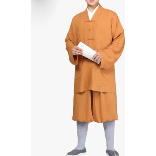 UNISEX Summer&Spring high quality Buddhist shaolin monk costume zen lay meditation uniforms zen suits kung fu clothing red/blue