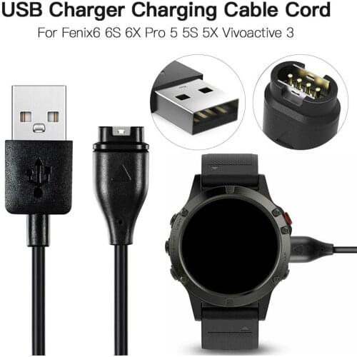1m USB Fast Charger Data Cable Wire Charger For Garmin Fenix 6 6S 6X Pro Fenix 5 5S 5X for Forerunner 945 935 Vivoactive 3