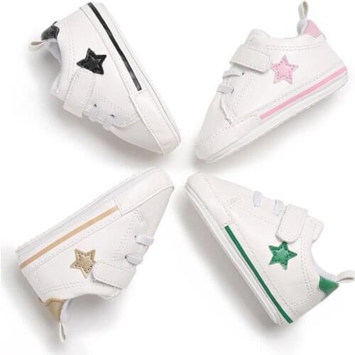 Four Seasons Paragraph Baby Shoes 0-1-Year-Old Newborns Casual Shoes Soft Bottom Five Point Baby Toddler Shoes