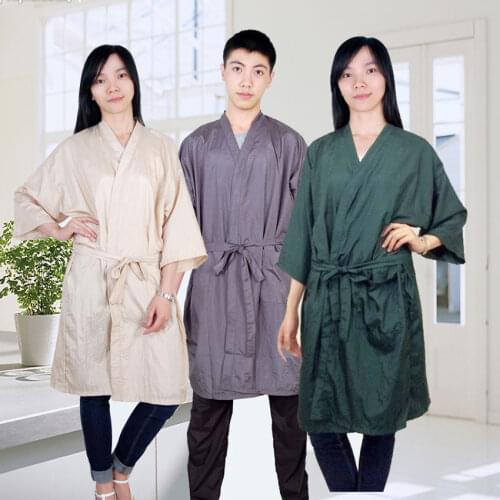 High Quality Salon Hairdressing Customer Uniform Unisex Leisure Spa Kimono In Free Size Sauna Cloth Made With Soft Material