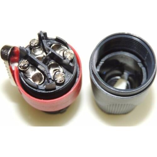 2pcs high-quality Speakon 4 Pin Male Plug Compatible Audio Cable Connector Red
